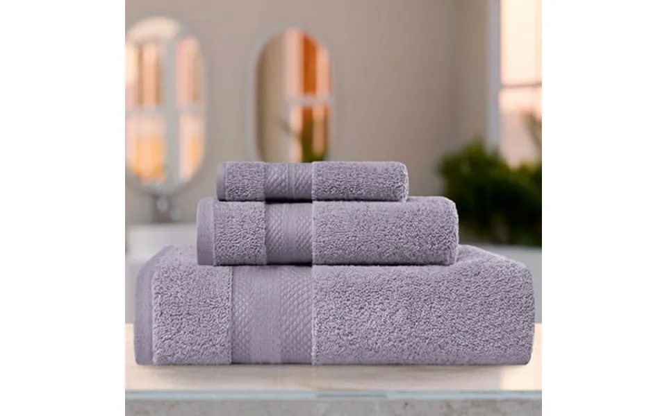 Superior Aria Turkish Cotton Solid Heavyweight 3-piece Wisteria Towel Set