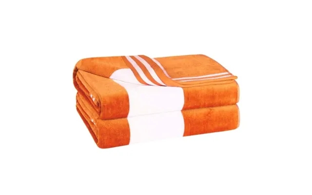 Superior Cabana Striped 2-piece Oversized Cotton Beach Towel Set Orange product image