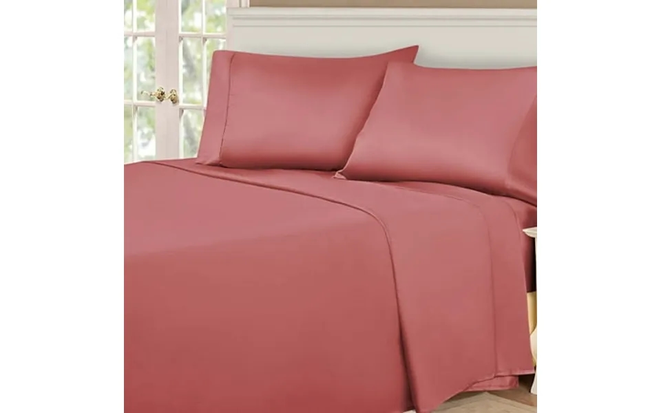 Superior Egyptian Cotton 530 Thread Count Deep Pocket Sheet Set King Size Blush