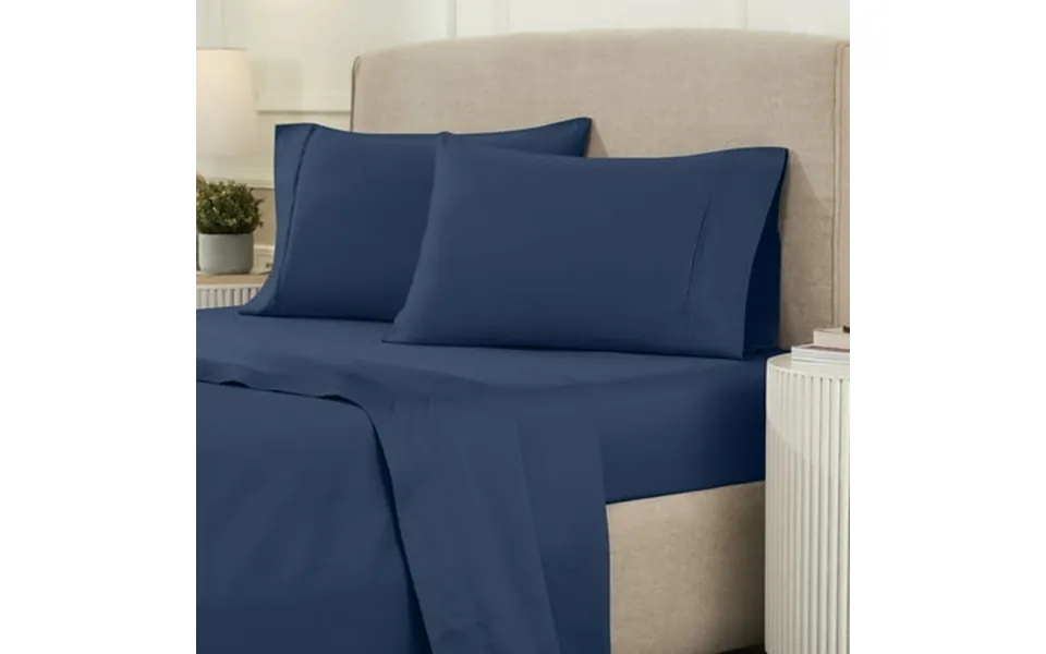 Superior Egyptian Cotton Eco-friendly 1200 Tc Sheet Set King Navy Blue