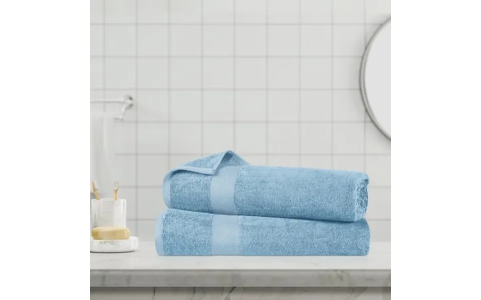 Superior Kendell Egyptian Cotton Bath Sheets Set Of 2 Winter Blue