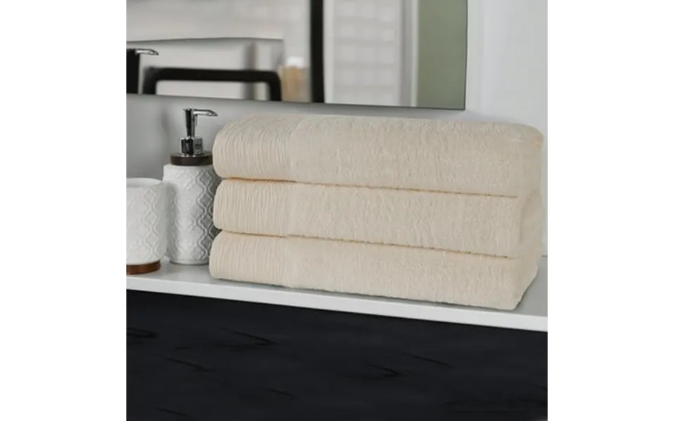 Superior Rayon From Bamboo Soft Modern Bath Towel Set Of 3 Ivory