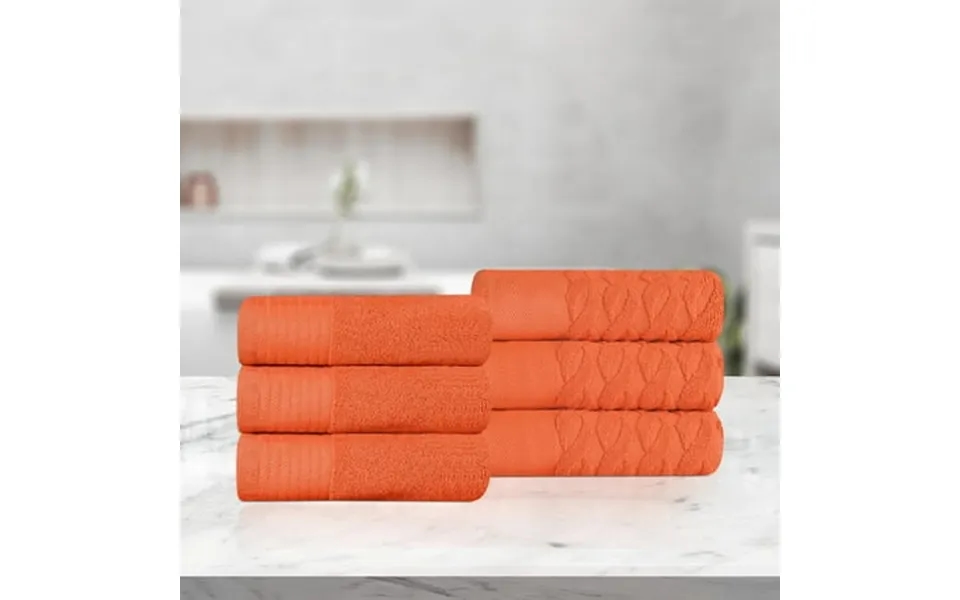 Superior Turkish Cotton Highly-absorbent 6-piece Hand Towel Set For Bathroom Spa And Gym