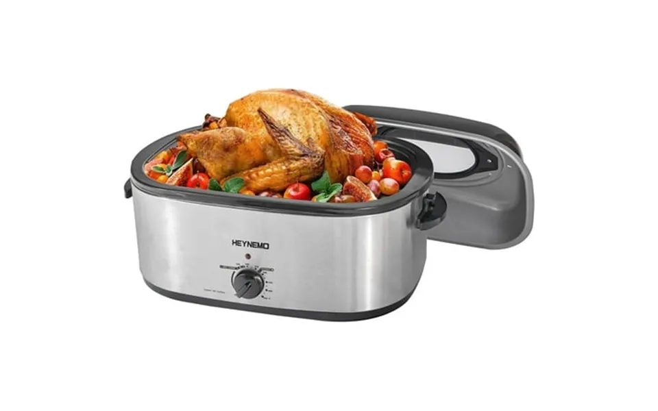 Superjoe 24qt Silver Electric Roaster Oven Stainless Steel Self-basting Lid Removable Insert Pot For Gathering And Dinin