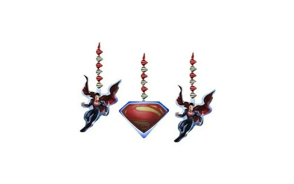Superman Man Of Steel Hanging Decorations 3pc
