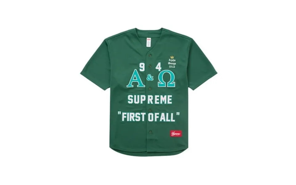 Supreme Men S Alpha Omega Baseball Jersey Green From Stockx