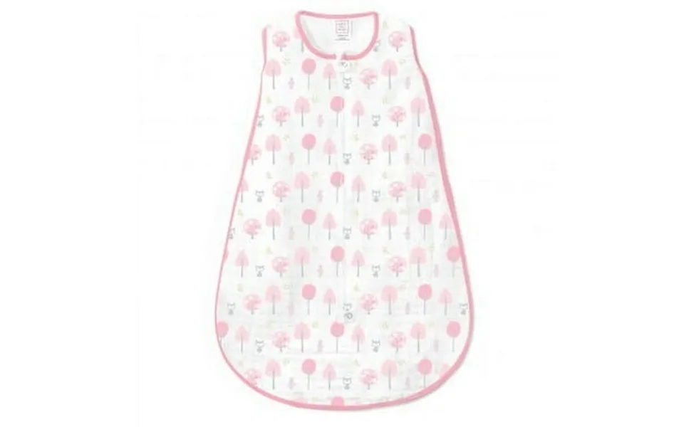 Swaddledesigns Cotton Muslin Sleeping Sack With 2-way Zipper Pink Thicket Small