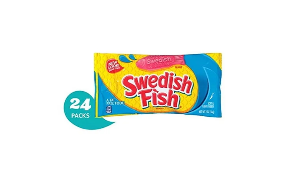 Swedish Fish Soft And Chewy Candy Fat Free 2 Oz 24 Pack 3 Pack