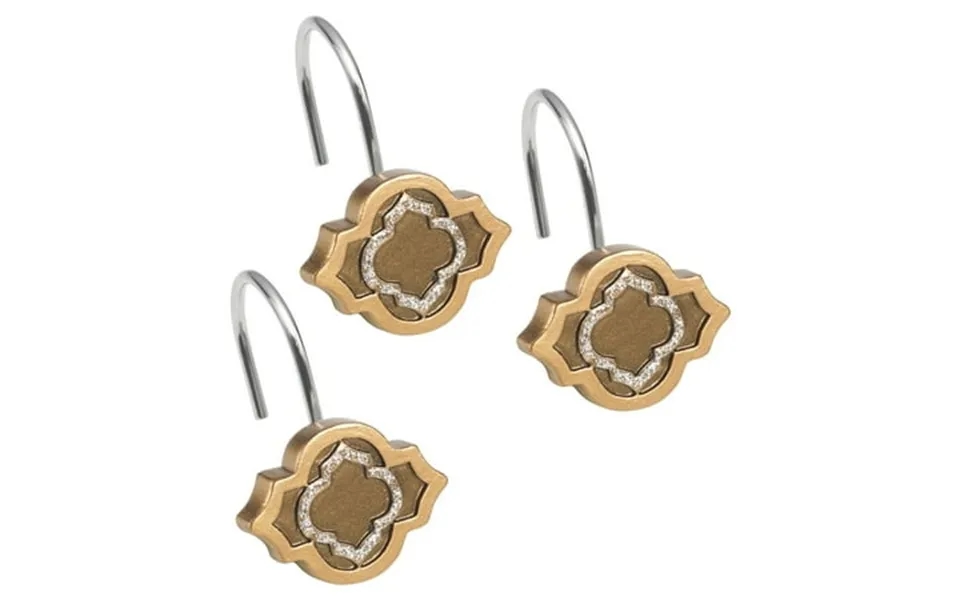 Sweet Home Collection Spindle Gold Collection Shower Hook Set