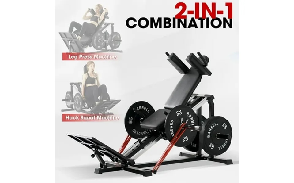 Syedee Compact Leg Sled Machine Leg Press Machine Capacity 1000lbs Hack Squat Machine Combo Calf Raise Home Gym