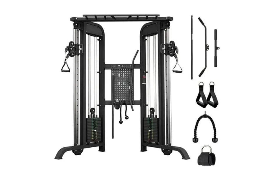 Syedee Functional Trainer With 352lbs Weight Stack 2 1&1 1 Ratio System Cable Crossover Machine With Independent Double