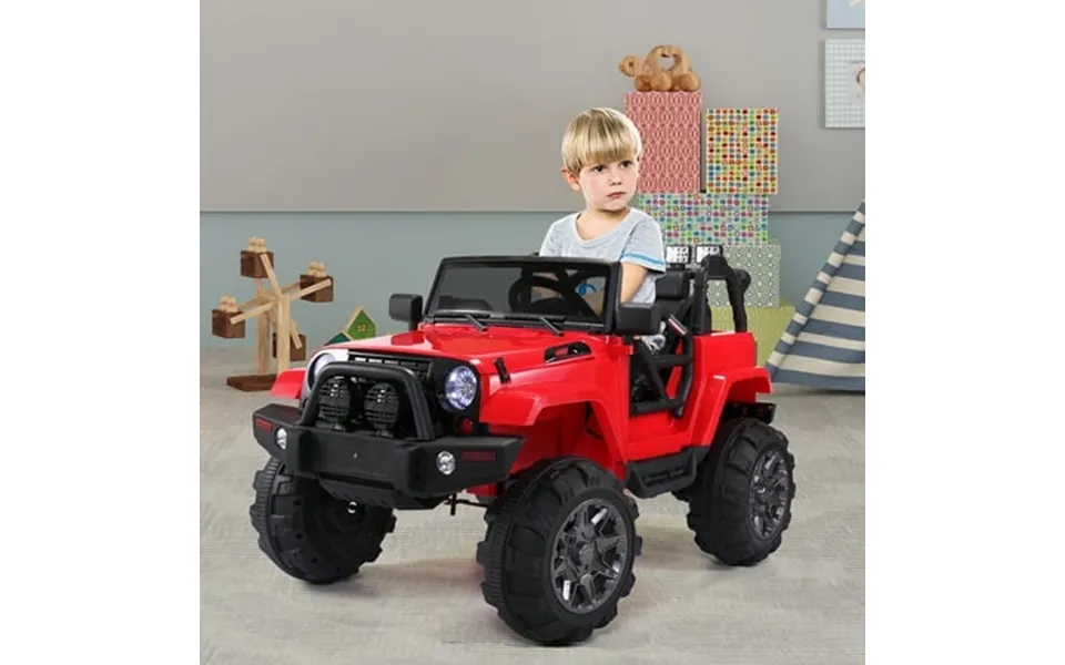 Syngar 12v Ride On Truck For Kids Battery Powered Electric Toy Car Vehicle With Remote Control Led Headlights Mp3 Player