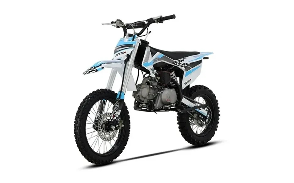 Syx Moto K1 125cc Dirt Bike For Teens & Adults 50 Mph 123 Mi Range 4-speed Manual Kick Electric Start Blue