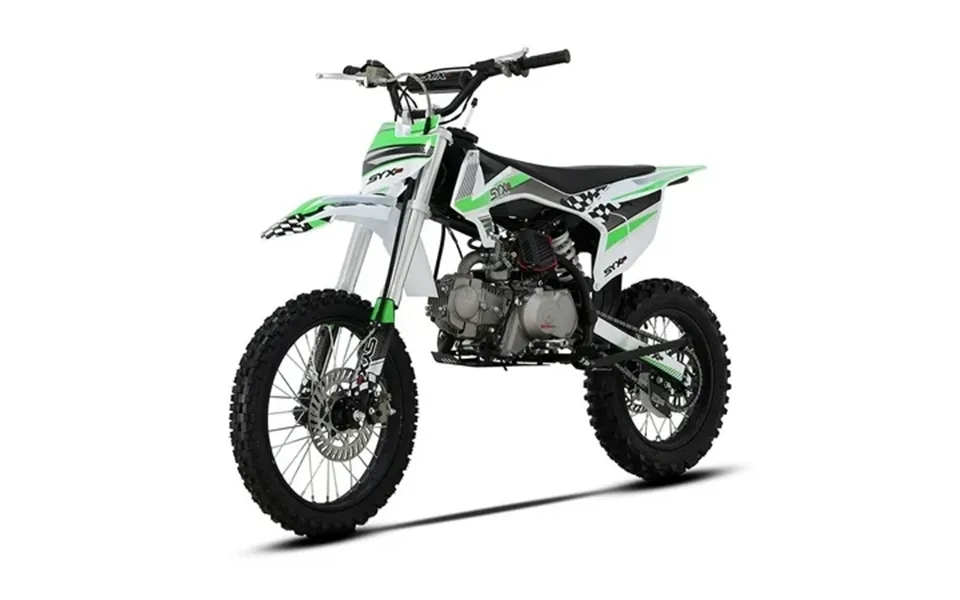Syx Moto K1 125cc Dirt Bike For Teens & Adults 50 Mph 123 Mi Range 4-speed Manual Kick Electric Start Green