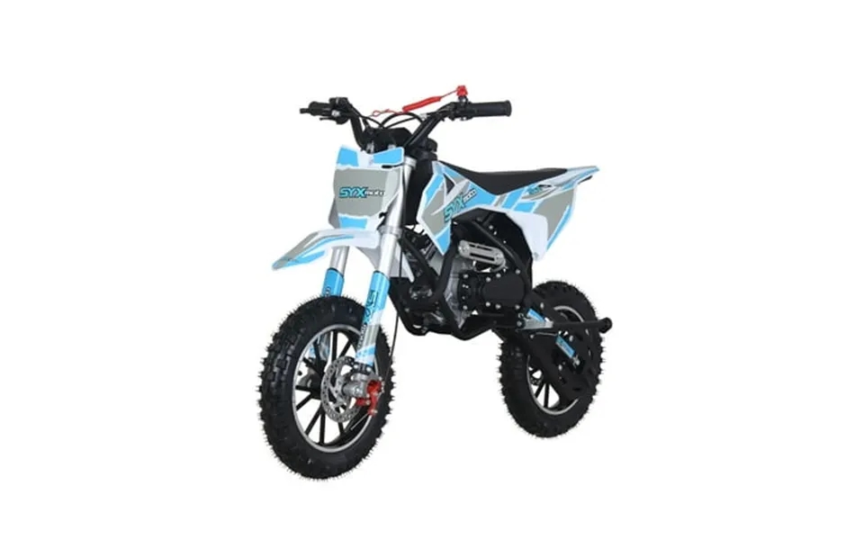 Syx Moto Vk 58cc 4 Stroke Pull Start Mini Dirt Bike Real Motorcycle Engine Blue White