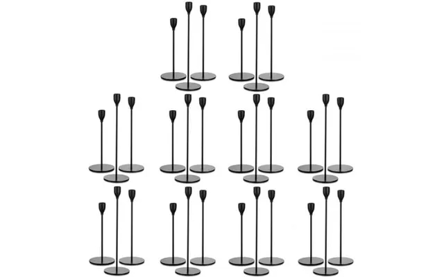Sziqiqi Table Centerpieces Black Candle Holder Tall Candlesticks For Chrismas Decor Taper Candles Modern Decor Set Of 30 product image