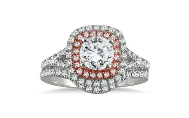 Szul Women S Ags Certified 1 5 8 Carat Tw Diamond Bridal Set In 14k Rose And White Gold H-i Color I1-i2 Clarity product image