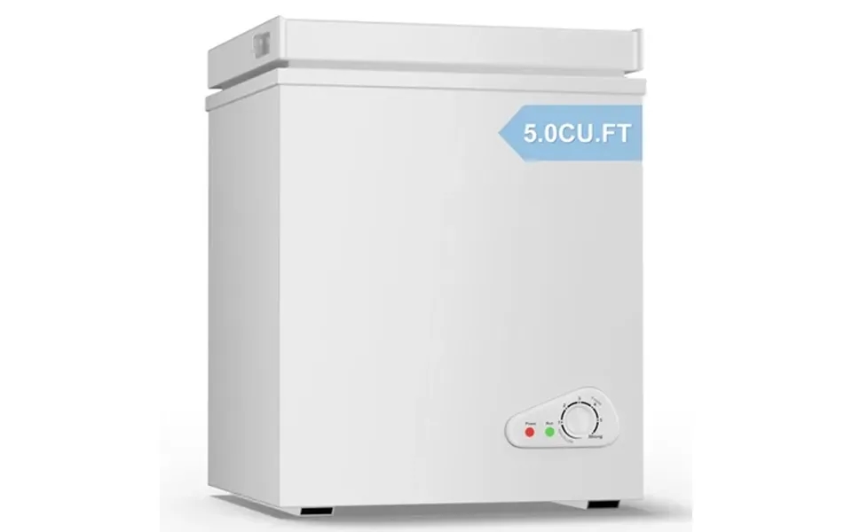 Tabu Chest Freezer 5.0 Cu Ft Deep Freezer With Adjustable Temperature Compact Freezer With Top Open Door White