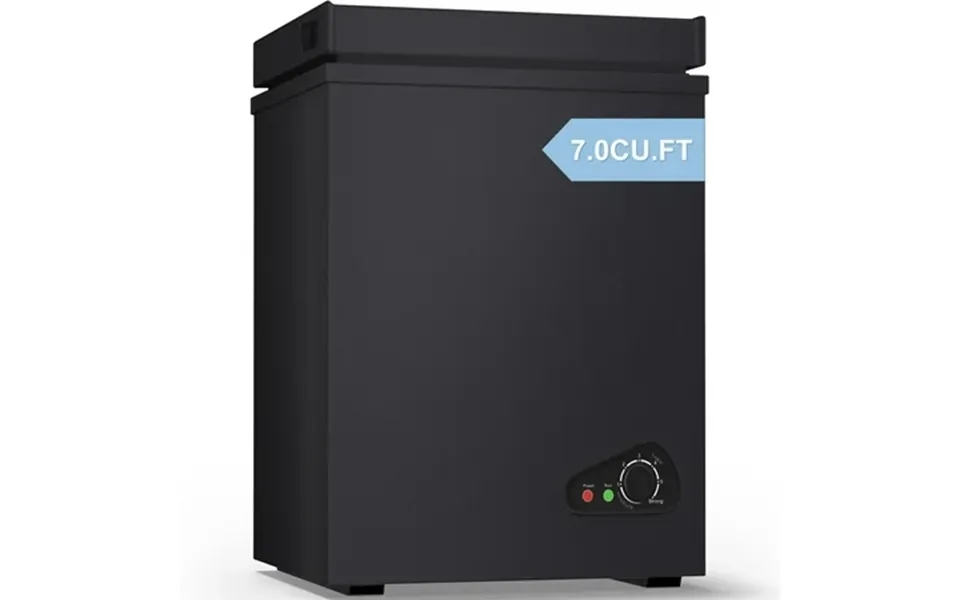 Tabu Chest Freezer 7.0 Cu Ft Deep Freezer Garage Ready Top Open Door Black