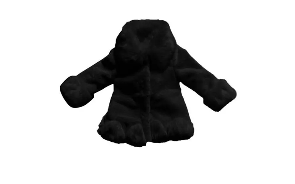 Taiaojing Girls And Toddlers Fur Jacket Girls Fall Winter Soild Warm Woolen Coats Jacket For Kids 18-24 Months