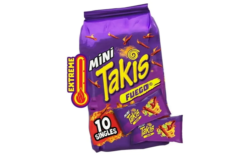 Takis Fuego Mini 10 Pc 1.23 Oz Bite Size Multipack