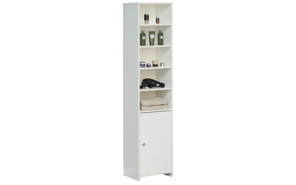 Tall Freestanding Bathroom Laundry Storage Organizer Cabinet Linen Tower White