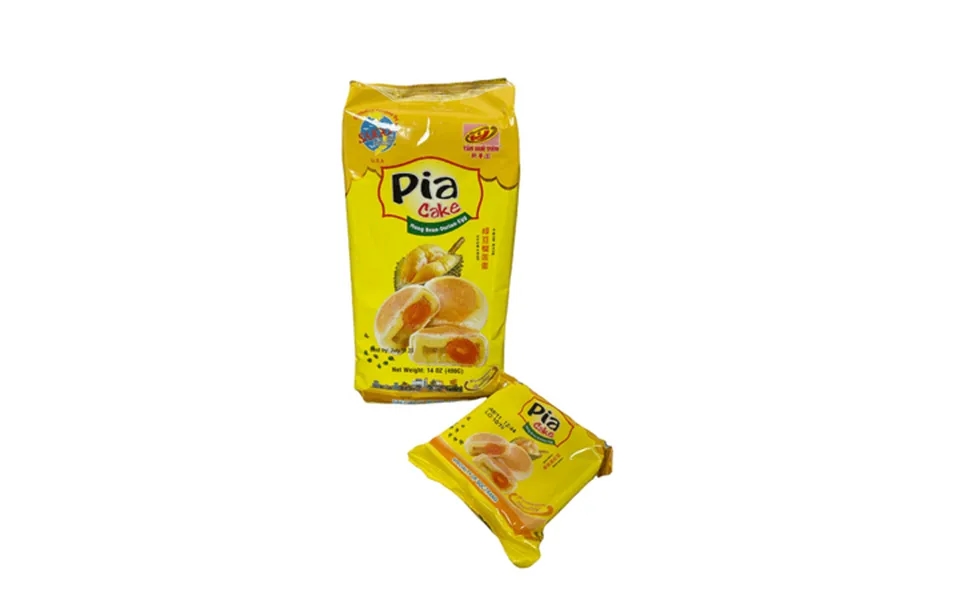 Tan Hue Vien Pia Durian Cake Pastry Mung Bean Egg Yolk Flavor 4x100g