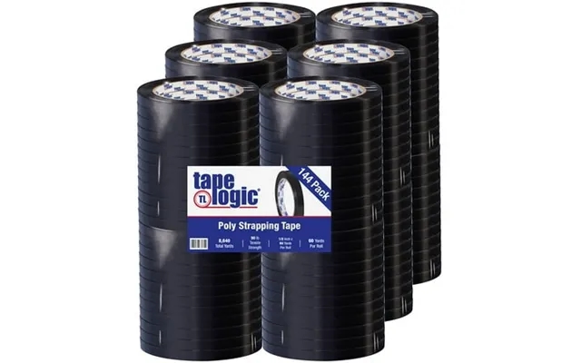 Tape Logic Tensilized Poly Strapping Tape 2.7 Mil 1 2 X 60 Yds Black 144 Case T975197 product image