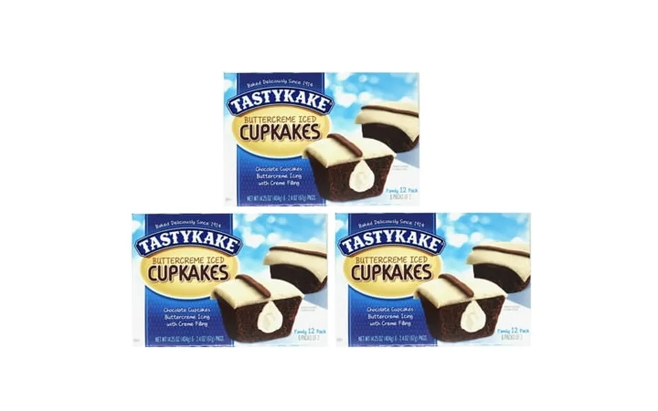 Tastykake Creme-filled Buttercreme Cupcakes 2.4oz 6pk Pack Of 3