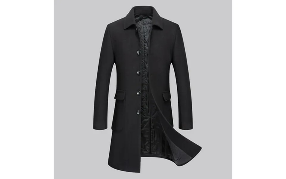 Tawop Winter Coats For Men Men S And Winter Business Medium Long Woolen Overcoat Fashion Stand Up Collar Plus Cotton Thi