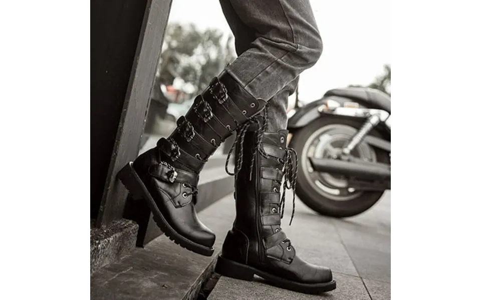 Tawop Woman Boots Mens Flat Low Heel Lace Up Westerm Boots Motorcycle Boots Snow Boots Tall Black Boots For Women Girls
