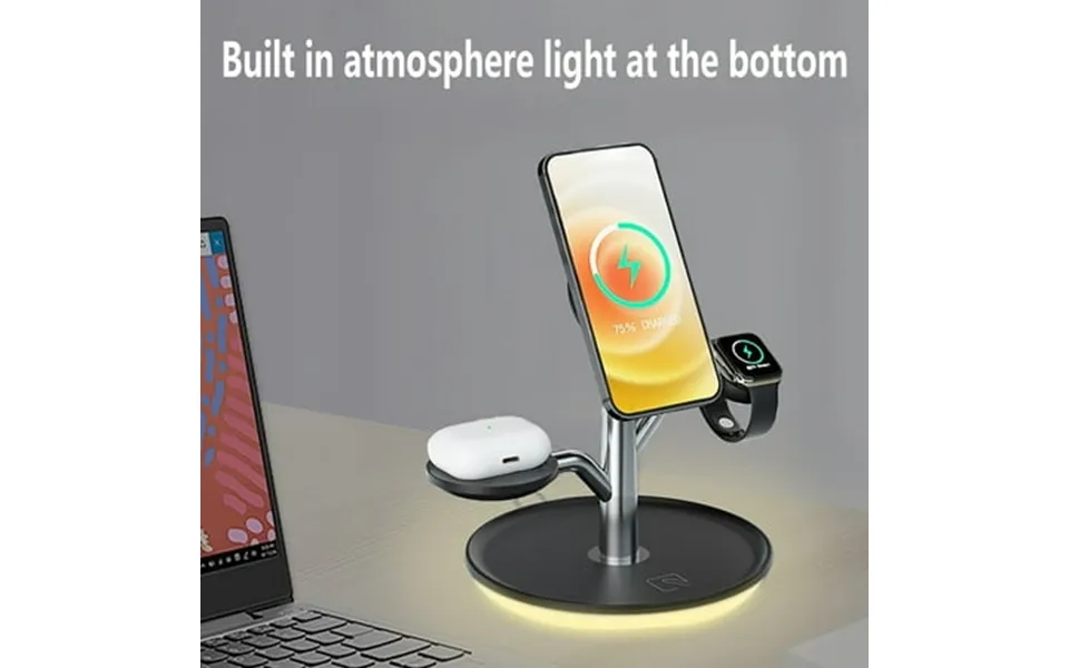 Taylongift Christmas Black X Friday Magnetic Bracket Wireless Charging Tray Suitable For Ios Phone Watch Headphones Thre