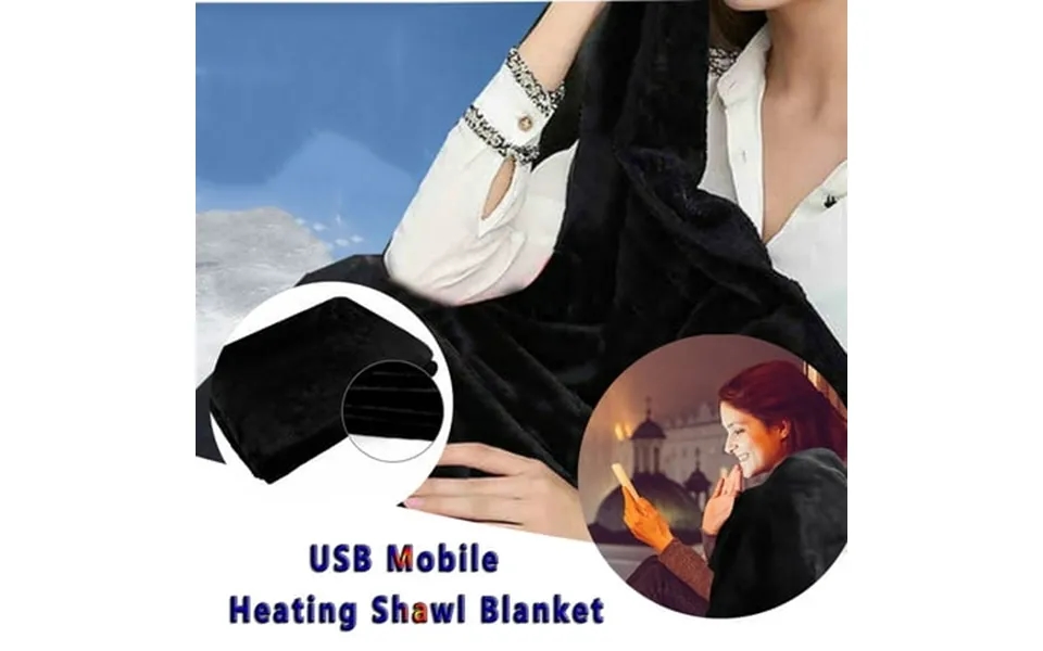 Taylongift Christmas Valentine S Day Electric Warming Heating Blanket Pad Shoulder Neck Mobile Heating Shawl Usb Soft