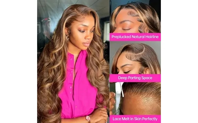 Taylonsss Glueless Brown Mixed Blonde Highlights Loose Wave Long Wig product image