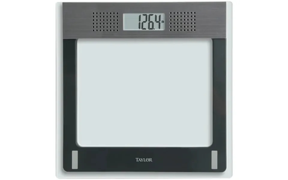 Taylor 12.2 X 12.2 Inch Digital Talking Scales Clear Glass Black