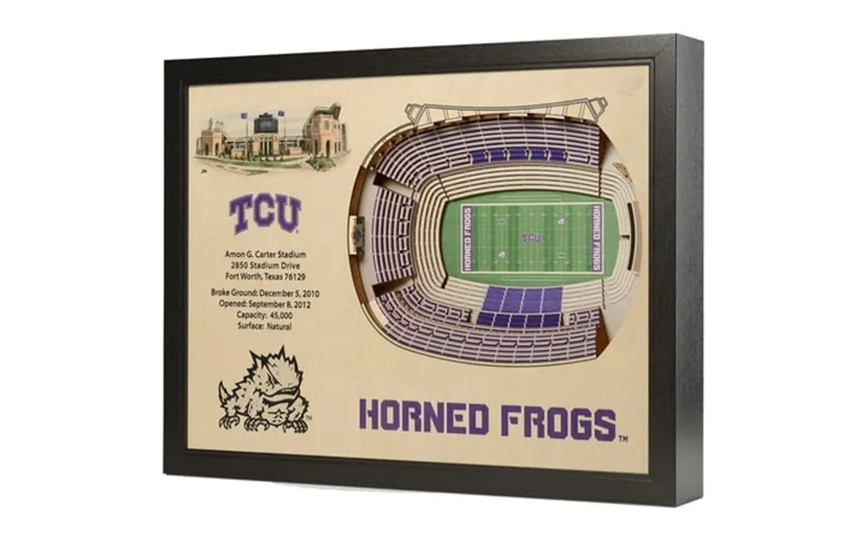 Tcu Horned Frogs 25.5 X 19.5 25-layer Stadiumviews 3d Wall Art