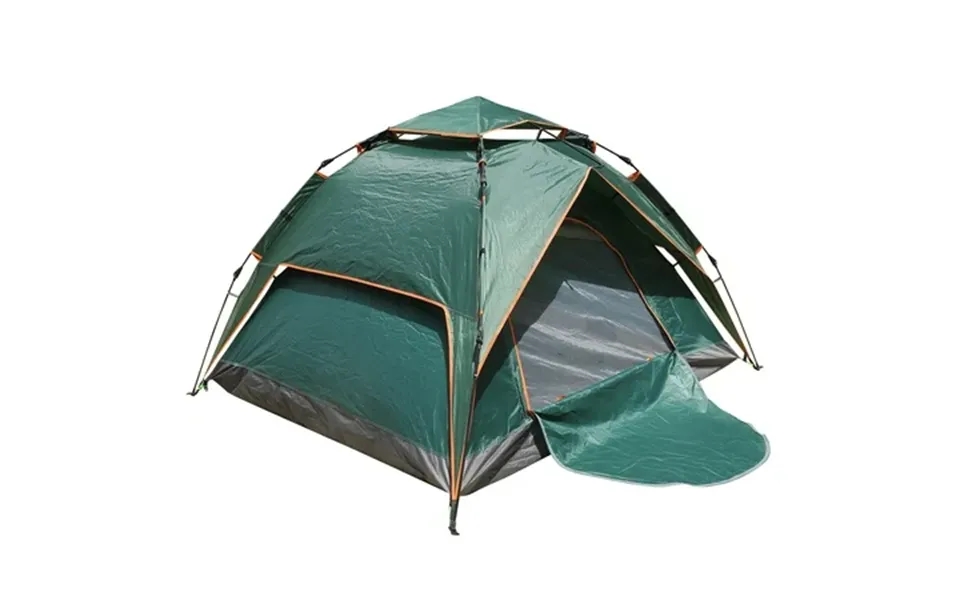 Tebru 3-4 Person Automatic Camping Tent Portable Double Deck Tent With Carry Bag For Travel Camping Hiking