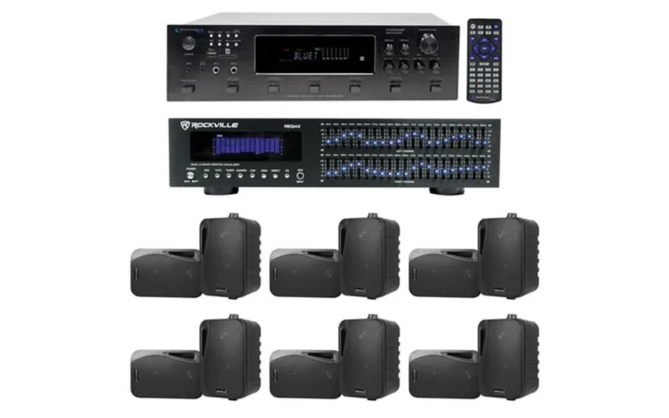 Technical Pro 6000w 6-zone Home Theater Bluetooth Receiver 12 4 Speakers Eq