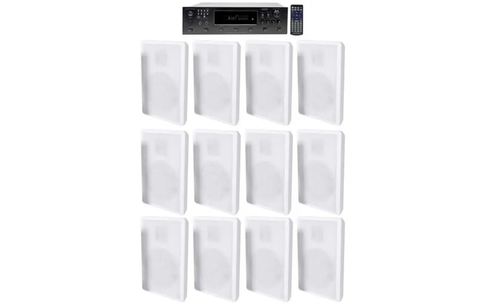 Technical Pro Technical Pro H12x500ubt 6000w 6-zone 12-speaker Bluetooth Home Theater Receiver Receiver Bundle With 2 Ro