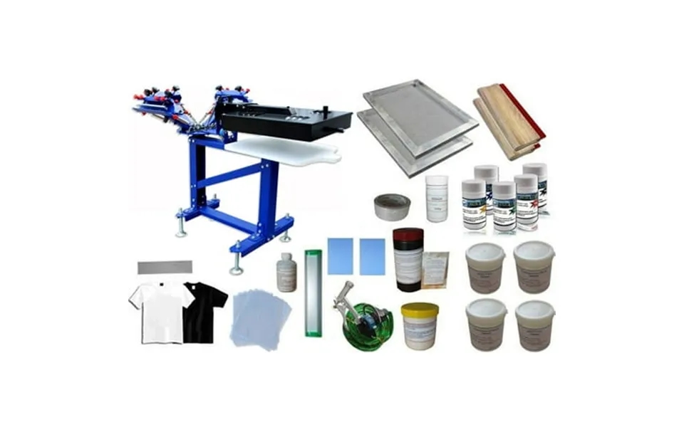 Techtongda 3 Color 1 Station Screen Printing Press Kit B With Dryer Material Supply Micro-registration Functioned 006898