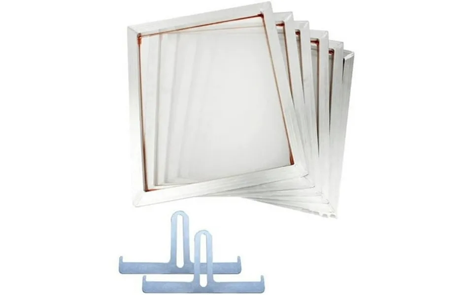 Techtongda 6pcs 12 *16 Aluminum Silk Screen Frame Fabric Silk Screen Printing Alumimum Frame With 110 Mesh 43t White Diy