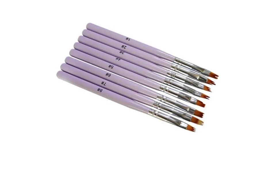 Techtongda 8 Pcs Nail Flower Brush Diy Petal Pattern Flower Painting Pen Serrated Pens Set Manicure Tools