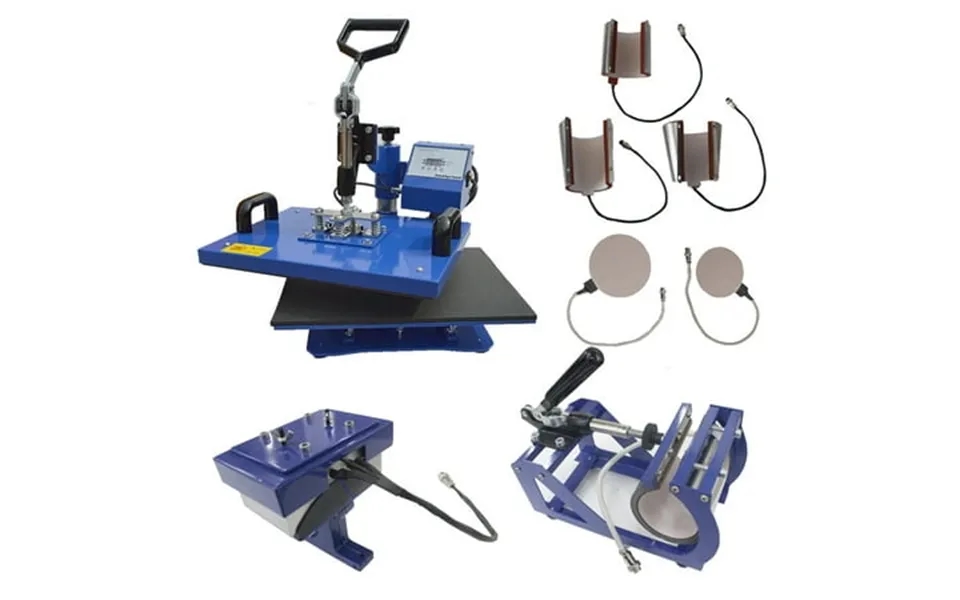 Techtongda 8in1 Multifunctional Sublimation Flat Heat Press Transfer Machine With Mug Plate Cap Hat T-shirts Flat Printi