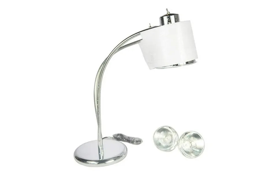 Techtongda Dual Food Heat Lamp 2 Bulb Countertop French Fries Fried Chicken Warmer 110v