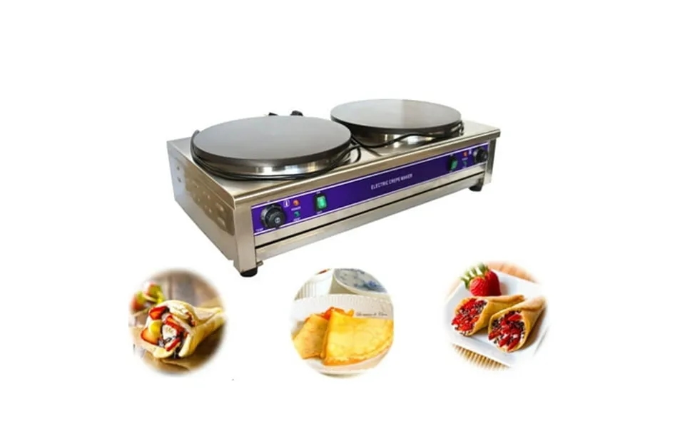 Techtongda Electric Griddles Commercial Double Crepe Maker Non-stick Pancake Making Machine Panji Stove 220v