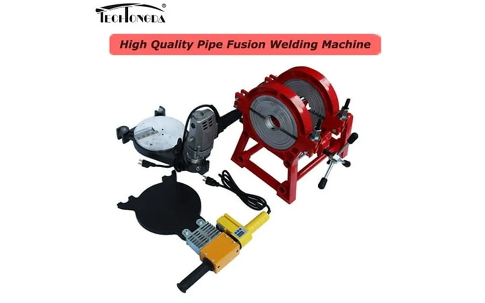 Techtongda Hdpe Butt Fusion Welding Machine 2 Clamps Pipe Fusion Welder With Timer 63-200mm