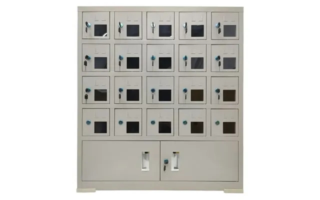 Techtongda Mobile Phone Storage Cabinet Cell Phone Locker Cabinet Key Type Safe Mobile Phone Storage Locker Steel 20 Doo product image