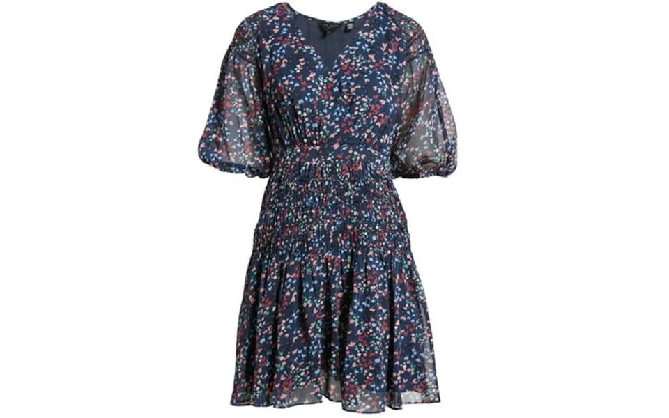 Ted Baker Women S Casidee Heart Print Puff Sleeve Chiffon Mini Dress 1