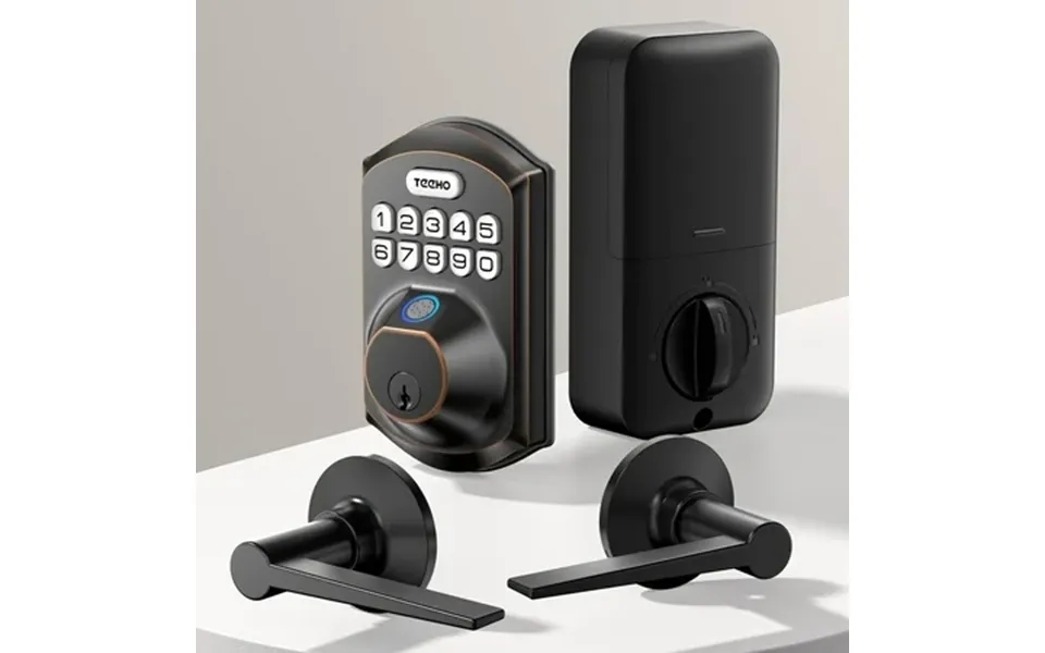 Teeho Keyless Entry Door Lock With 3d Fingerprint Technology Security Keypad Deadbolt Auto Lock - Oil Rubbed Bronze