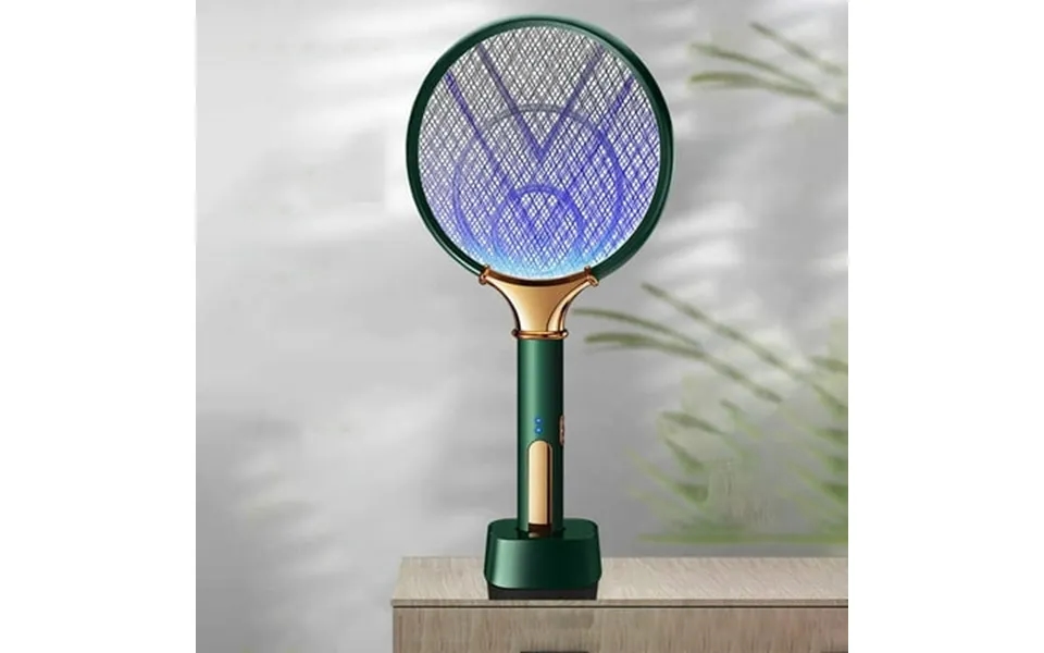 Teissuly Electric Fly Swatter Electric Mosquito Trap Lamp & Racket Mosquito Kill Fly W Purple Light Attractant For Home